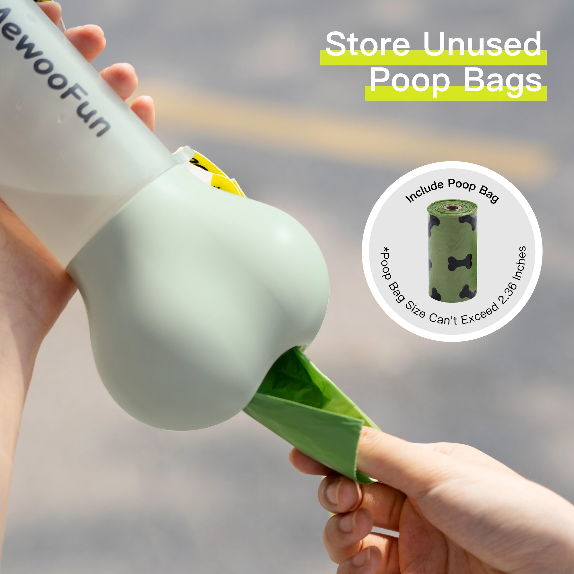 2-in-1 Tragbare Futter- und Wasserflasche